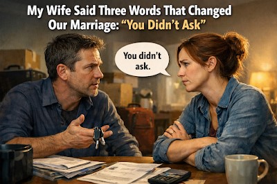 Married couple arguing due to lack of communication. You didn't ask.
