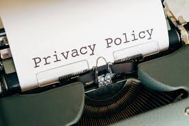 Privacy policy image with old typewriter.